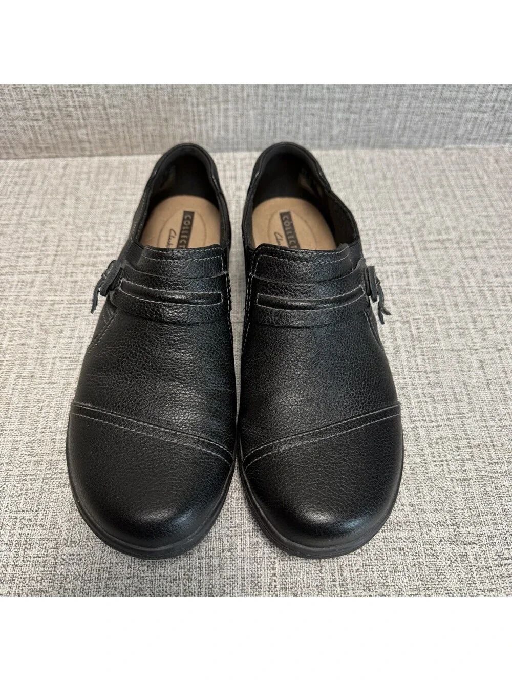 Clarks Cheyn Madi Womens Black Slip On Shoes Sz 6.5M Casual Comfort 15807